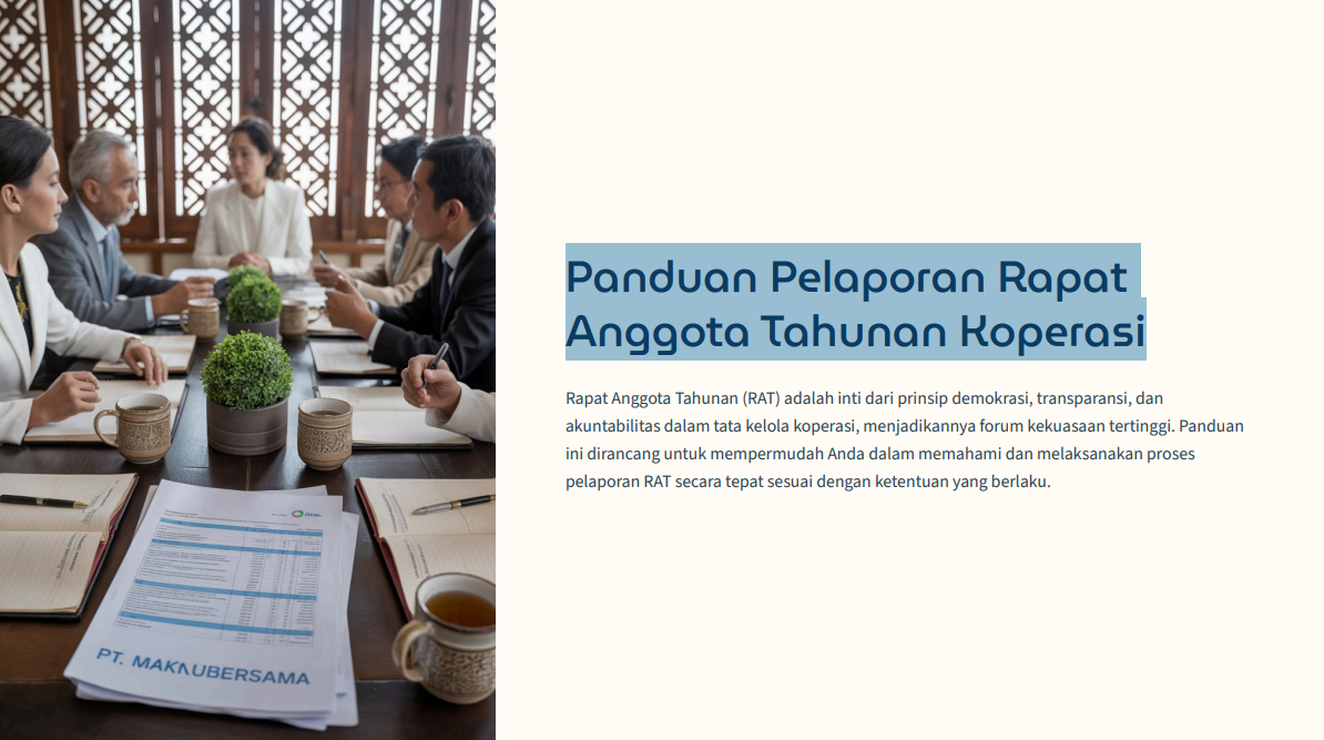 Panduan Pelaporan Rapat Anggota Tahunan Koperasi